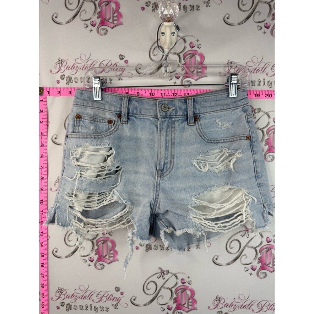 American Eagle Outfitters shorts baby Light Blue Distressed Denim Shorts